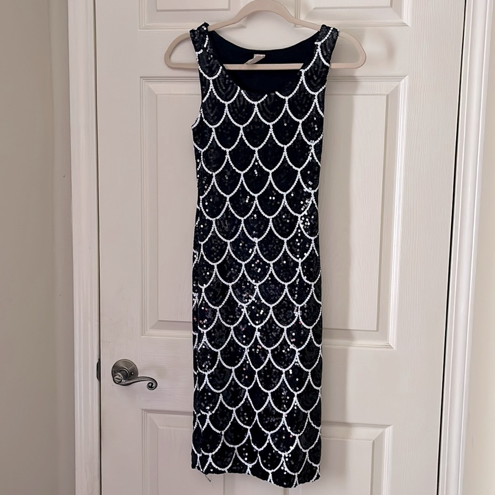 Sequence Black and White Patterned Dress